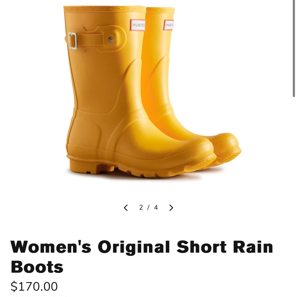 Hunter Boots Original Short Yellow